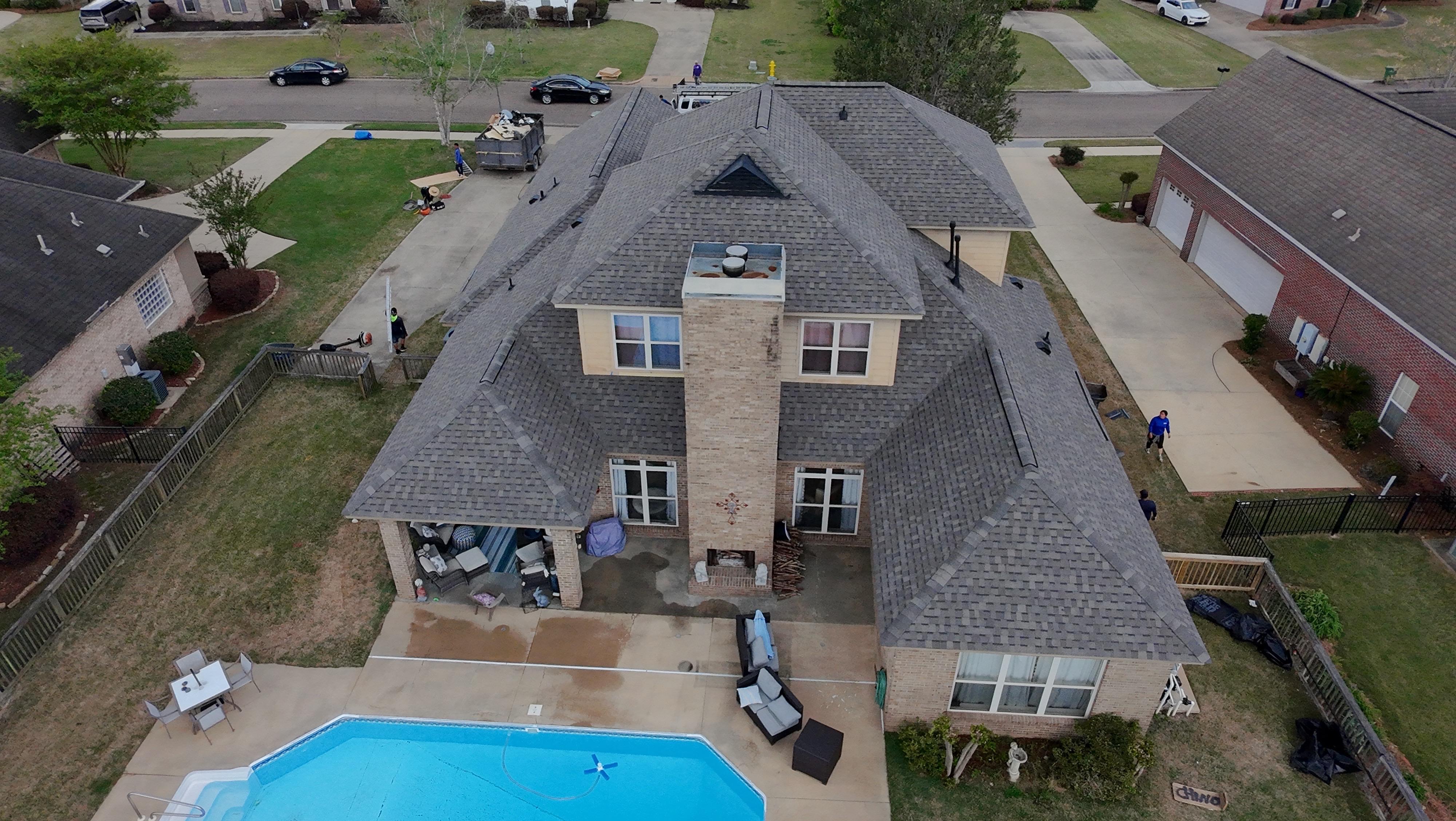 Storm damage roof replacement